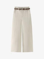 Belted Straight-Leg Trousers