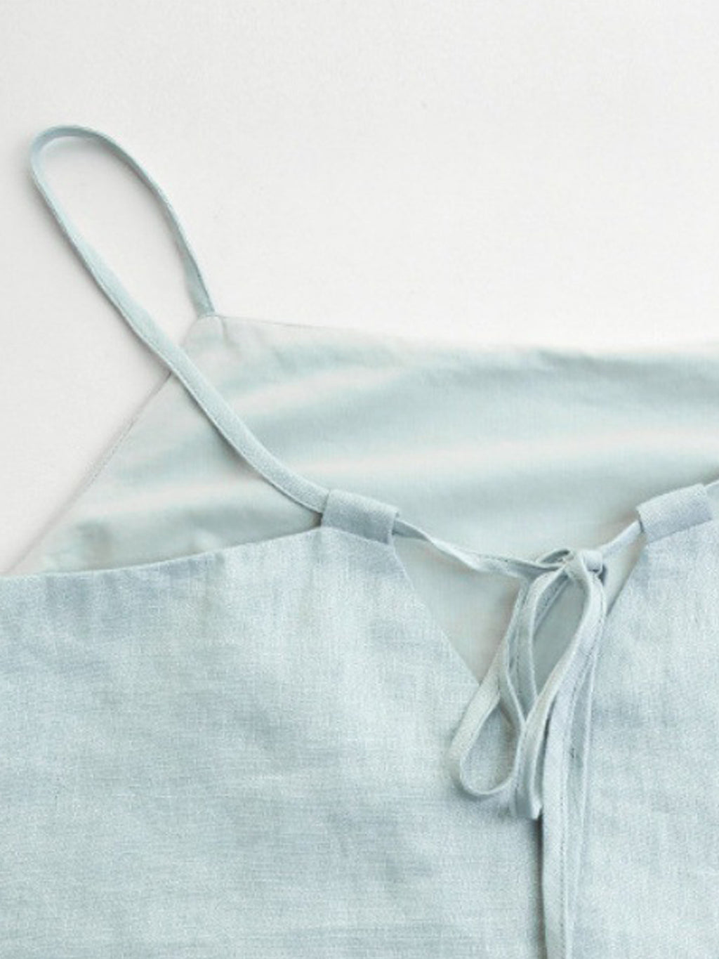 Tie-Back Open Back Linen Camisole