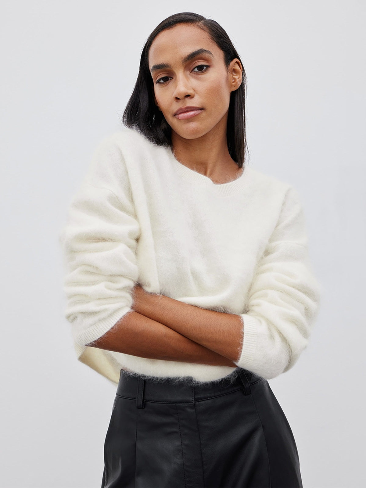 Brushed Knit Relaxed Sweater