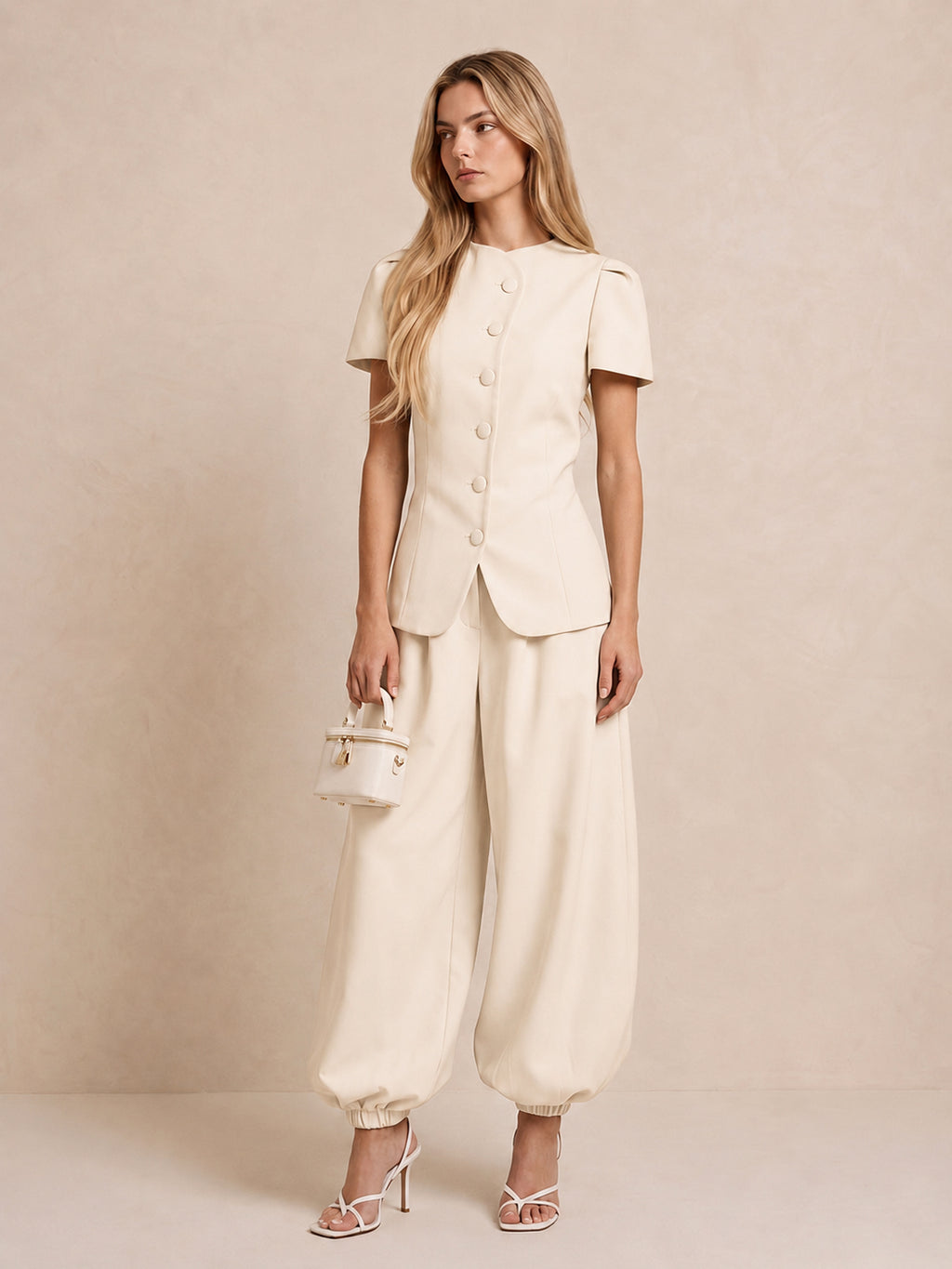 Tailored Top and Balloon Pants Set