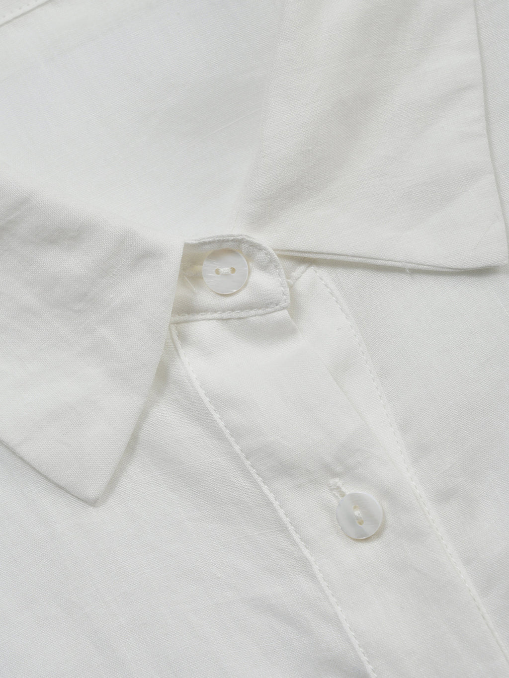 Cinched Waist Casual Linen Shirt