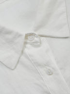Camicia casual in lino con vita elasticizzata