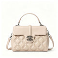 Structured Leather Top Handle Bag
