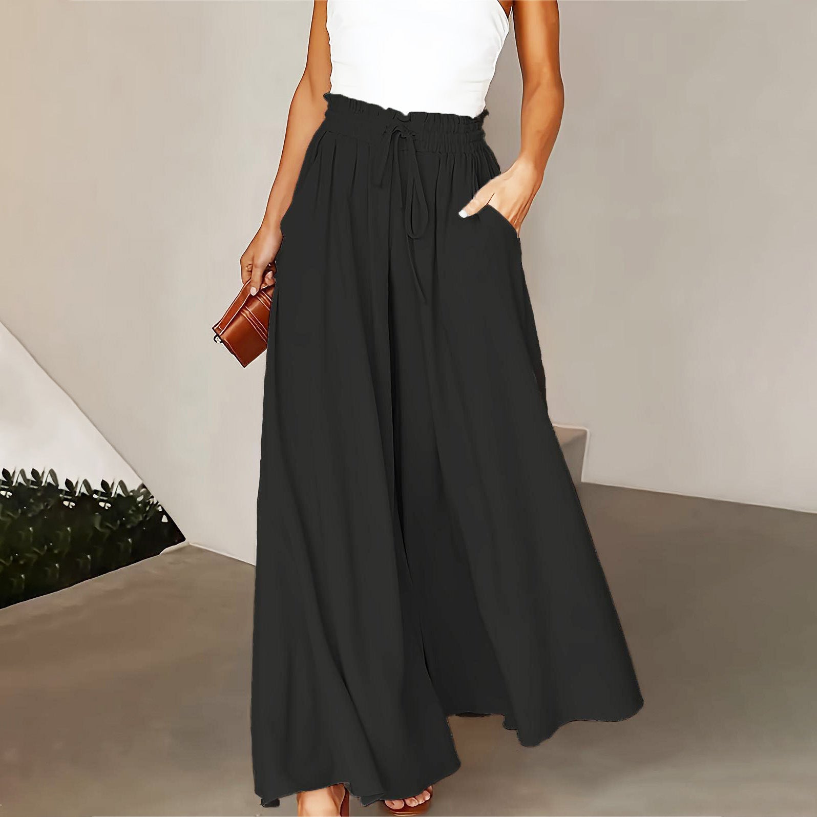 High Waist Wide Leg Pants
