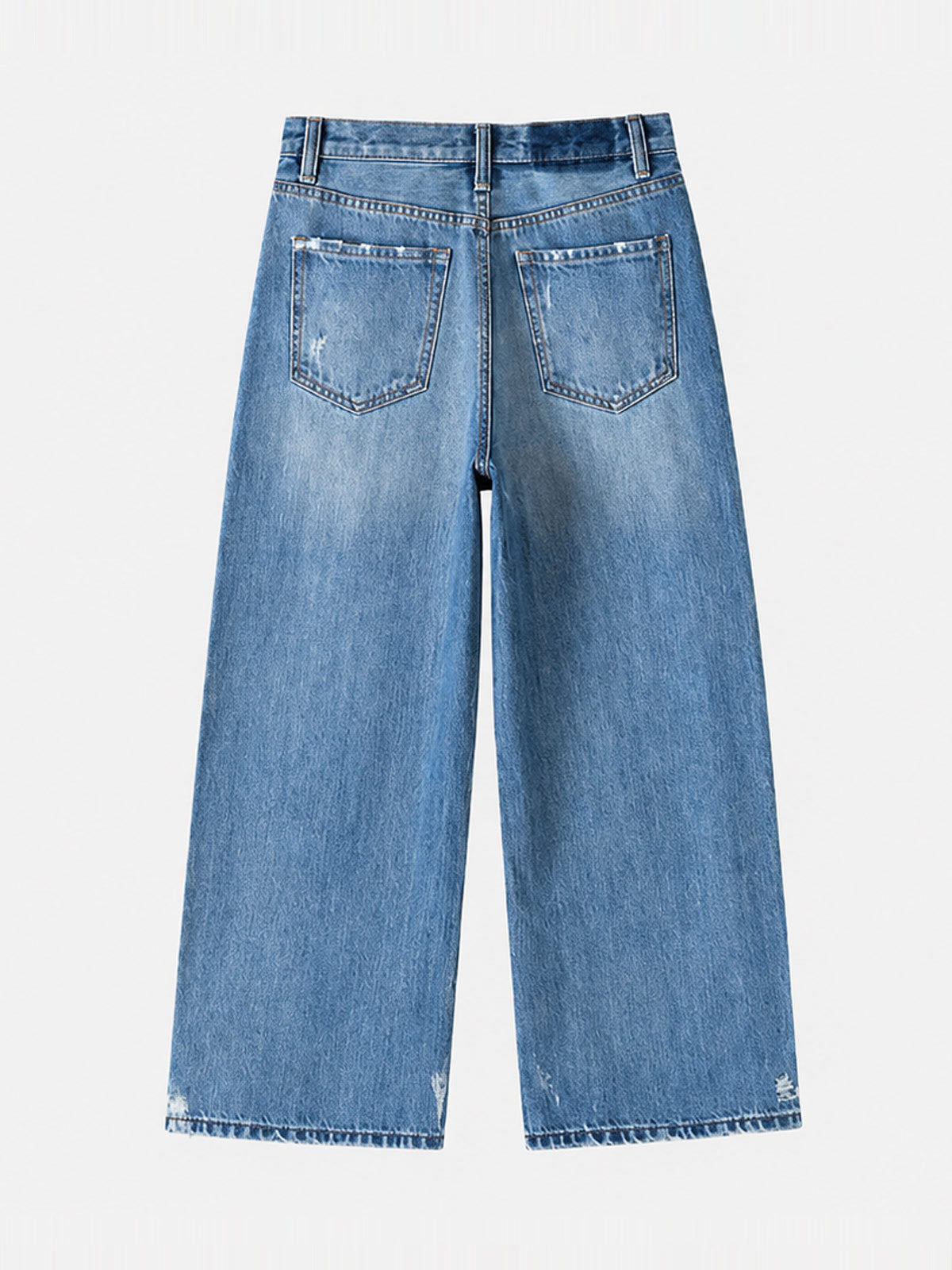 Cropped Straight-Leg Cotton Jeans