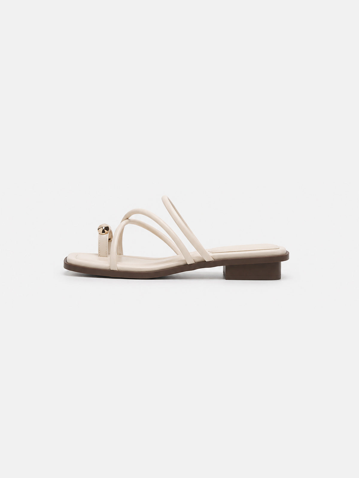 Faux Leather Square Toe Strappy Sandals