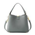 Cowhide Leather Bucket Bag