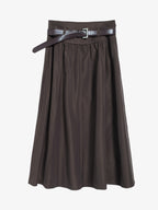 Cropped Jacket & Belted Midi Skirt Set