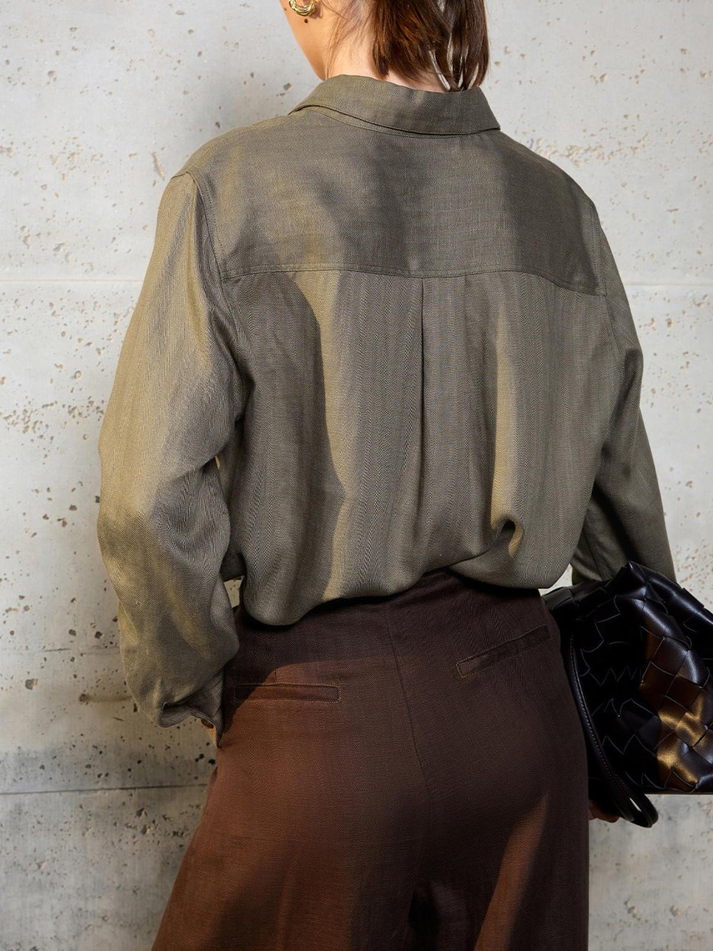 Lyocell Linen-Blend Utility Shirt