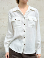 Lyocell Linen-Blend Utility Shirt
