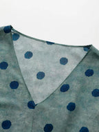 Polka-Dot Tie-Waist Wrap Maxi Dress