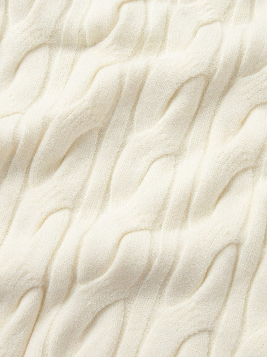 Mock-Neck Cable-Knit Sweater