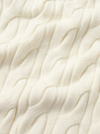 Mock-Neck Cable-Knit Sweater