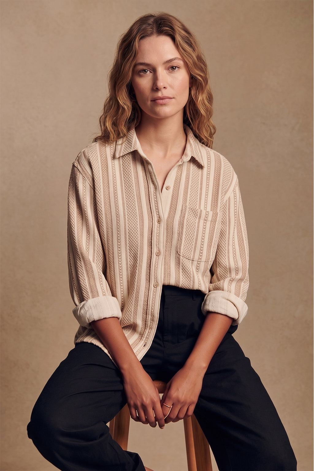 The Adèle Blouse In Sage Green Silk-Blend