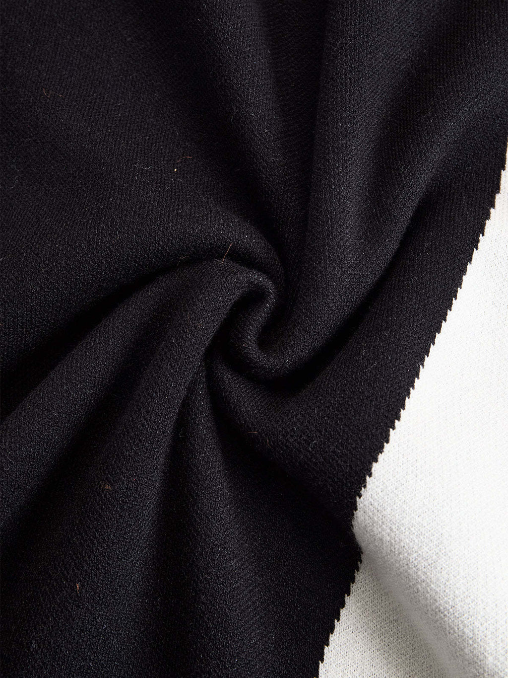 Elegant Monochrome Contrast One - Shoulder Bodycon Dress
