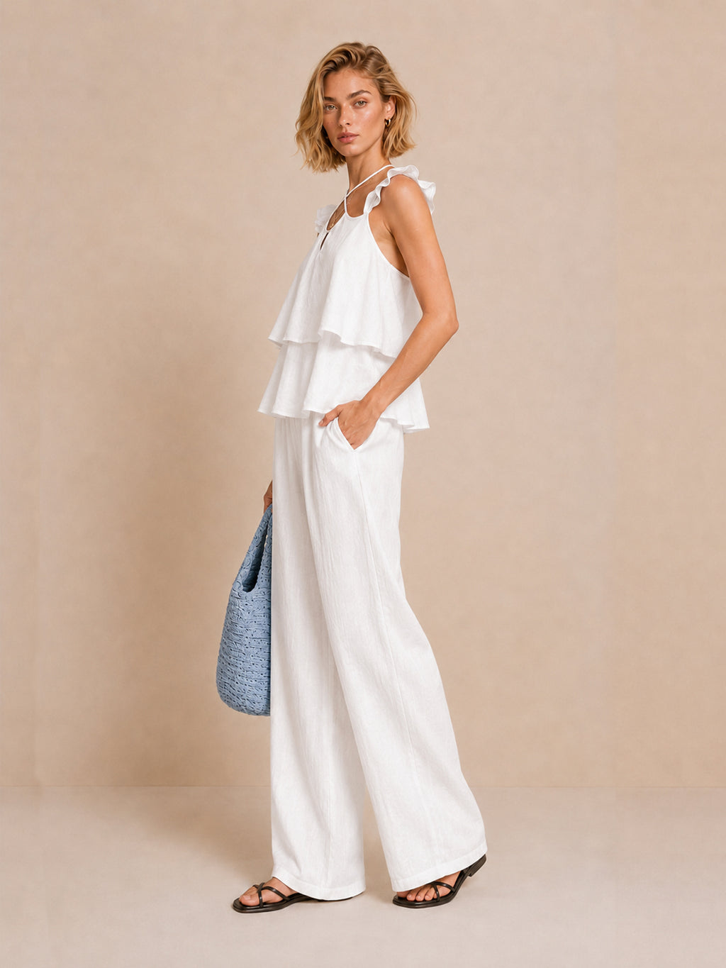 Layered Ruffled Two-Piece Set