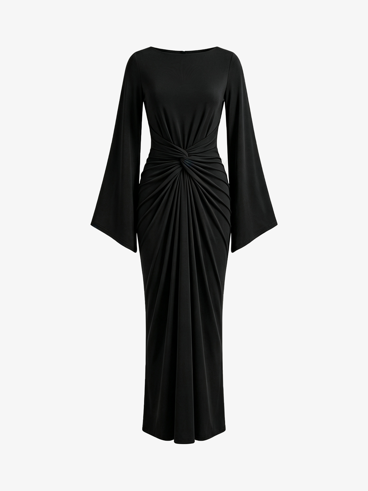 Ruched Long Sleeve Bodycon Maxi Dress