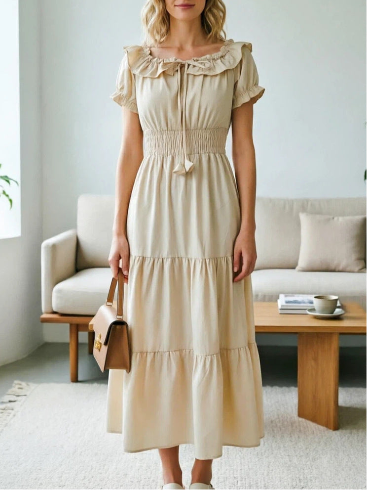 Off-Shoulder Ruffle Tiered Maxi Dress