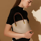 Soft Cowhide Leather Bucket Bag
