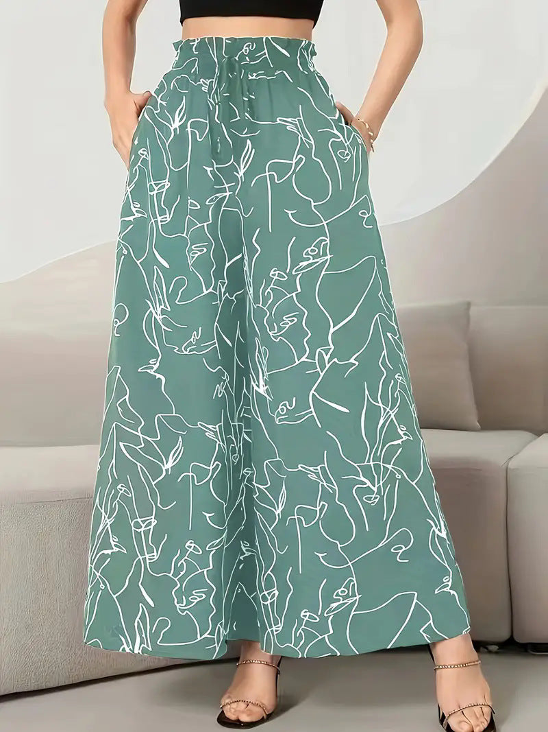 High Waist Wide Leg Pants