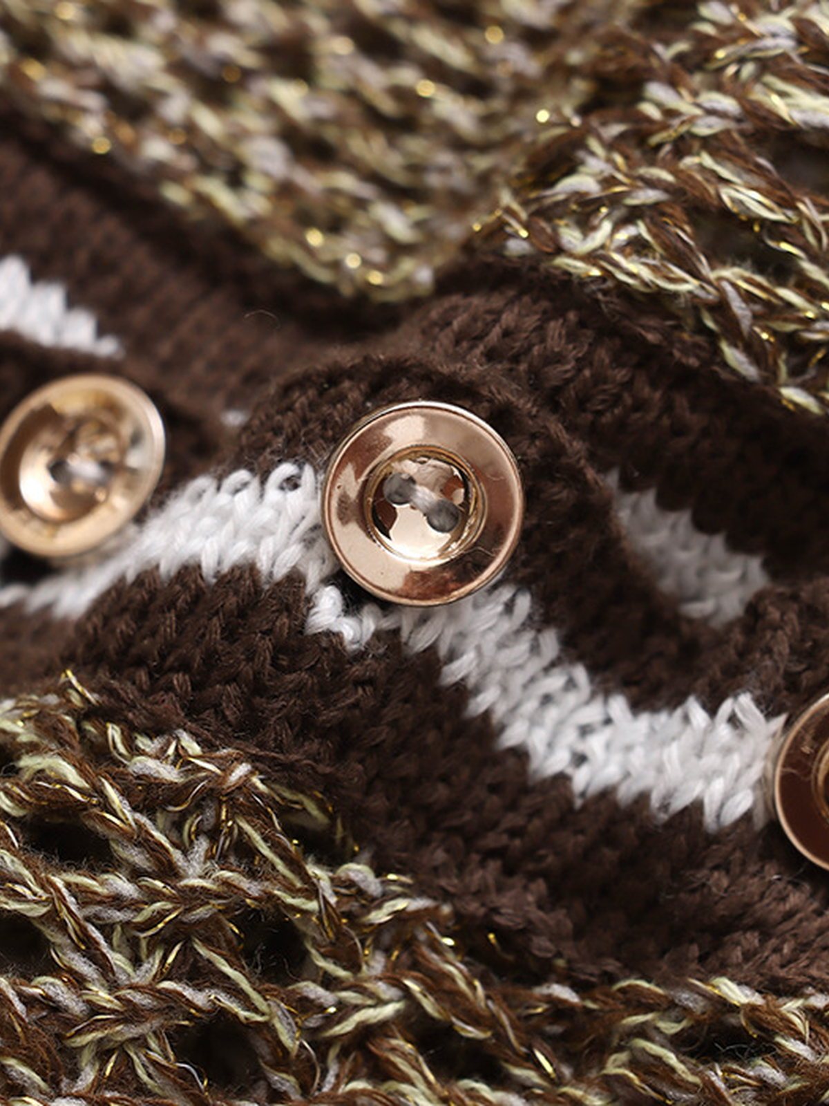 Contrast-Collar Pointelle Knit Polo