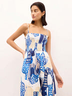 Printed Strapless Camisole Dress
