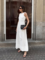 Sleeveless Asymmetric Midi Dress