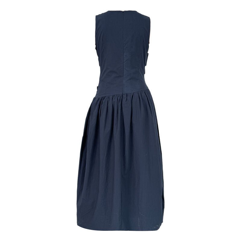 Sleeveless Tie Waist Maxi Dress