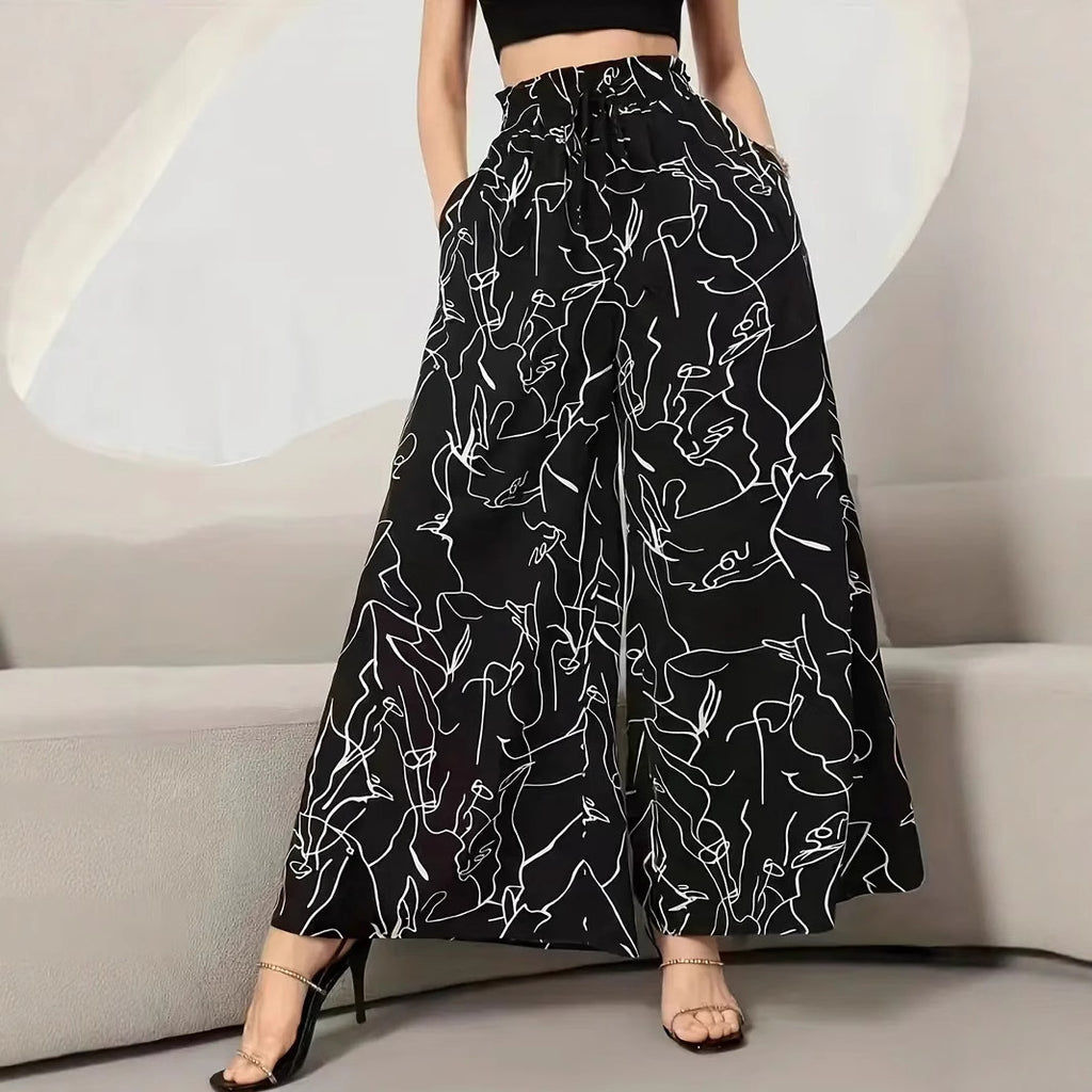 High Waist Wide Leg Pants