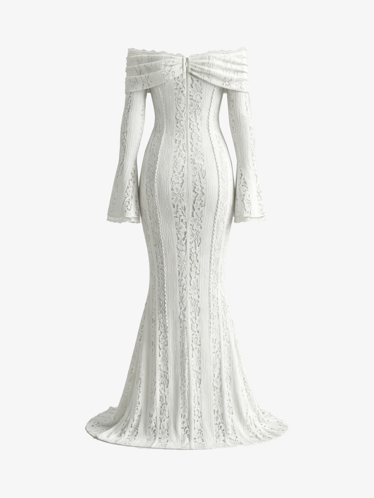 Chic Off-The-Shoulder Bell Sleeve Mermaid Gown