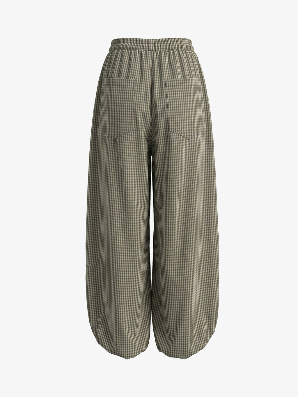 Gingham High Waist Harem Pants