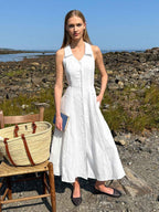 Sleeveless A Line Midi Skirt Set