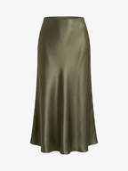 Silky Satin Midi Skirt