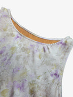 Xiangyun Silk Pastel Floral Draped Maxi Dress