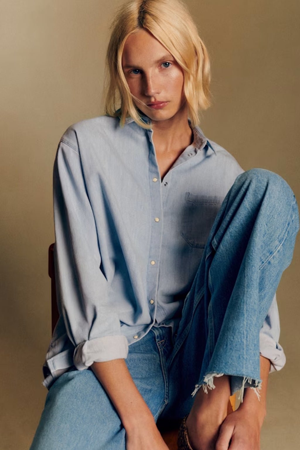 The Will Shirt In Light Wash Chambray