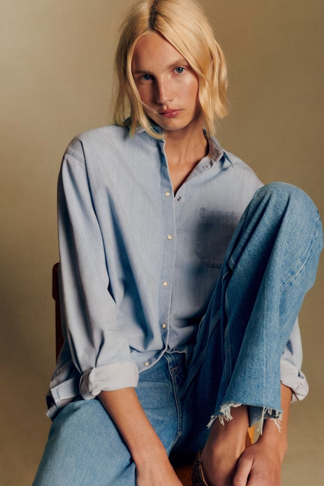 The Will Shirt In Light Wash Chambray