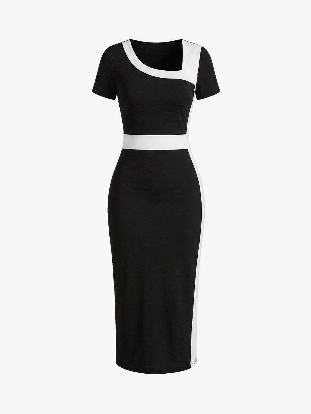 Color Block Sheath Bodycon Dress