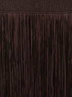 Open Back Fringe Knit Dress