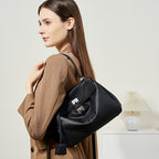 Buckle Smooth Calfskin Leather Tote Bag