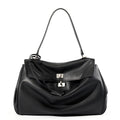 Buckle Smooth Calfskin Leather Tote Bag