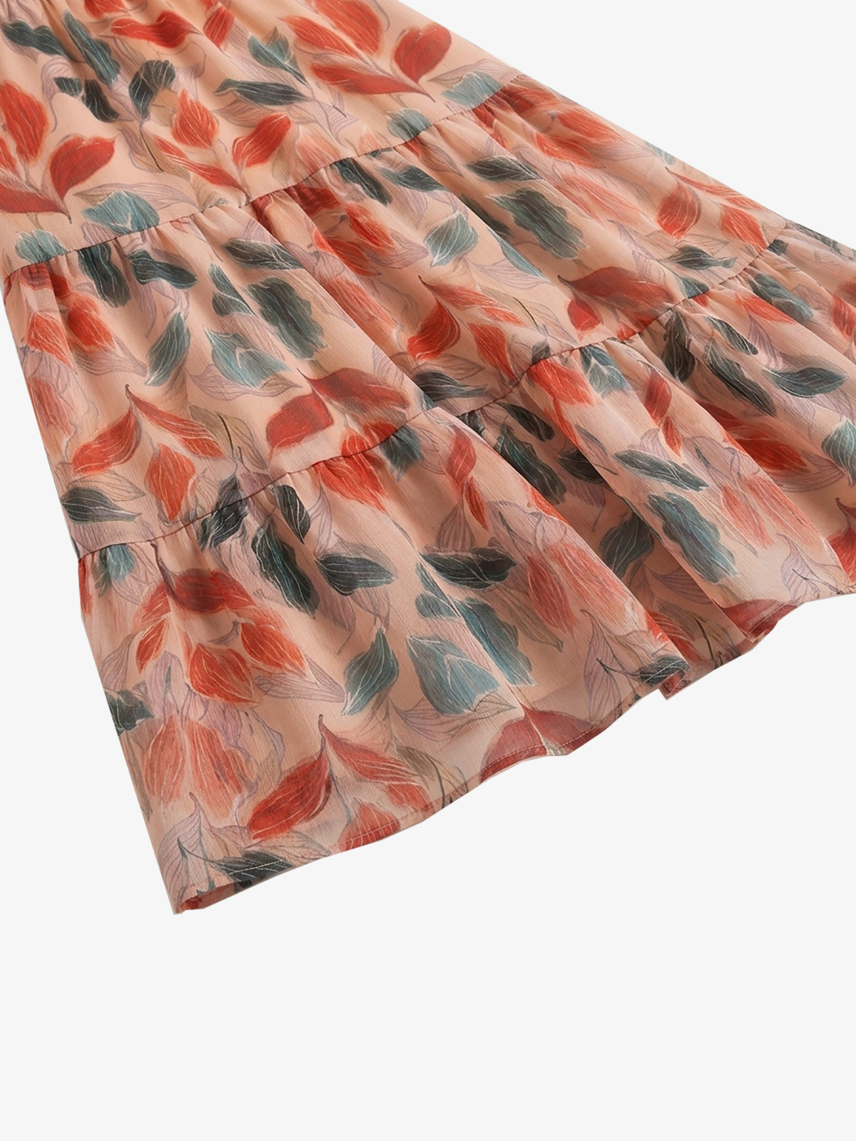Floral Print V-Neck Maxi Dress