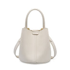 Cowhide Leather Bucket Bag