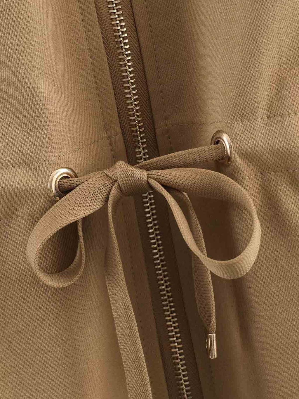 Long-sleeve Drawstring-waist Jacket
