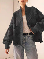 Double Breasted Shawl Collar Cardigan