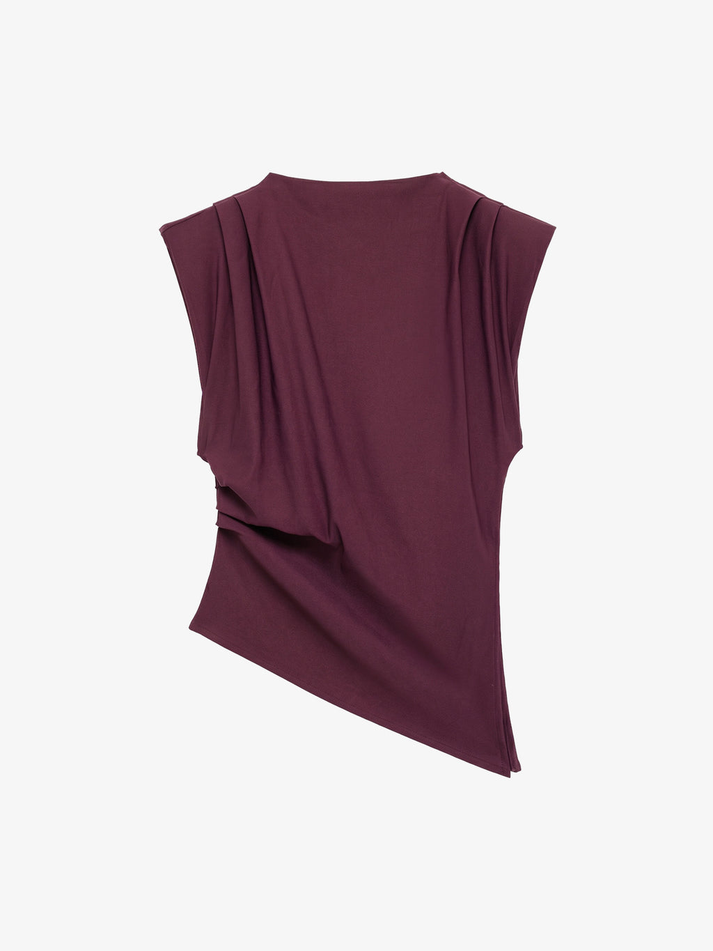 Asymmetric Ruched Shoulder Top