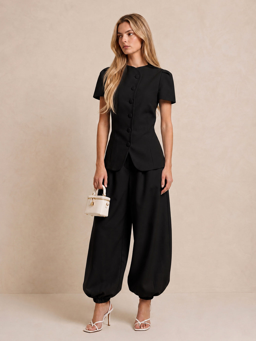 Tailored Top and Balloon Pants Set