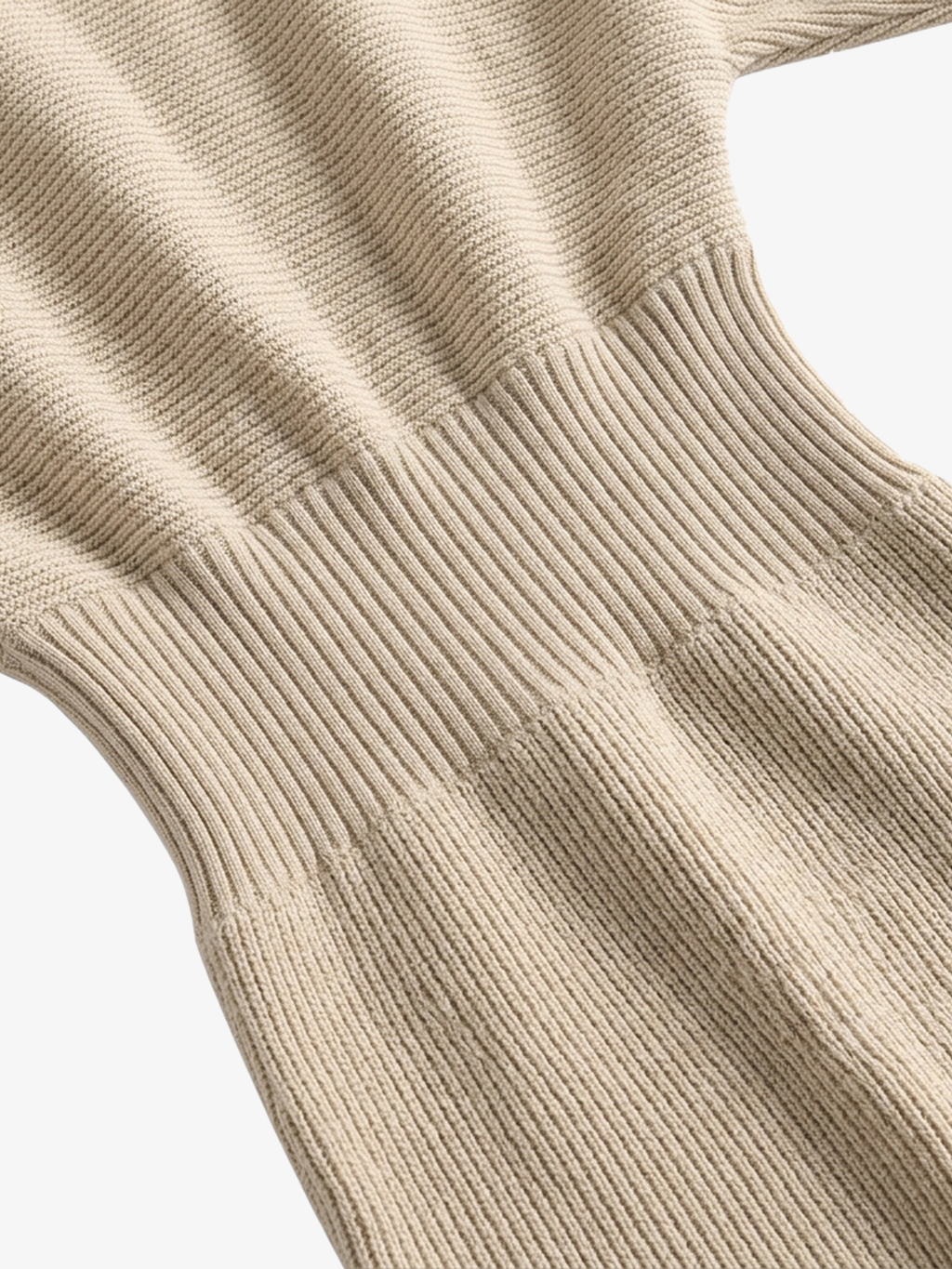 Crewneck Long Sleeve Fitted Knit Bodycon Dress