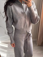Double Zip Knit Two Piece Set