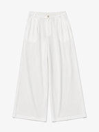 Braided Trim Wide-Leg Trouser Set