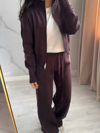 Double Zip Knit Two Piece Set